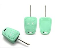 Nordecco Silicone Protective Key Cover Compatible With Vauxhall Opel Corsa E Astra J Insignia Adam Meriva Zafira 2 or 3 Button (Mint Green)