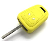 Nordecco Silicone Protective Key Cover Compatible With Vauxhall Opel Corsa E Astra J Insignia Adam Meriva Zafira 2 or 3 Button (Yellow)