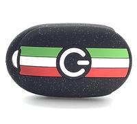 NORDECCO Silicone Star Glaze Glitter Italy Flag Key Fob Protective Cover Fits For Fiat 500e Electric 2022 and Above (Black)