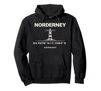 Norderney Germany Lighthouse Coordinates North Sea Pullover Hoodie