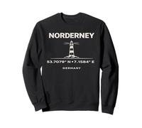 Norderney Germany Lighthouse Coordinates North Sea Sweatshirt