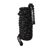 NORDFIT Battle Ropes - 9m, 12m and 15m - 38mm Thickness - Optional Anchor - Black Fitness Ropes - Fitness and Home Gym Equipment (12M Rope)