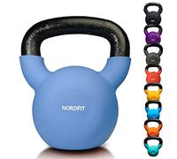 NORDFIT Cast Iron Kettlebell 4kg-20kg with Neoprene Coating - Home Gym Strength Training Weight