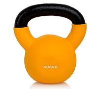 NORDFIT Cast Iron Kettlebell 4kg-20kg with Neoprene Coating - Home Gym Strength Training Weight