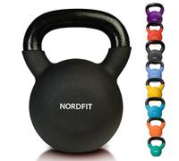NORDFIT Cast Iron Kettlebell 4kg-20kg with Neoprene Coating - Home Gym Strength Training Weight