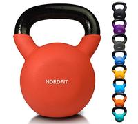 NORDFIT Cast Iron Kettlebell 4kg-20kg with Neoprene Coating - Home Gym Strength Training Weight