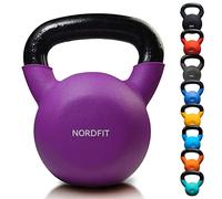 NORDFIT Cast Iron Kettlebell 4kg-20kg with Neoprene Coating - Home Gym Strength Training Weight