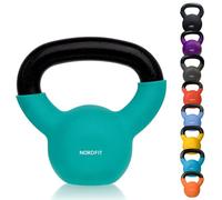 Nordfit Neoprene Coated Cast Iron Kettlebell Weights - Kettle Bells 4-20kg - Home Gym, Fitness, Exercise, Cardio Strength Training and Weight Lifting
