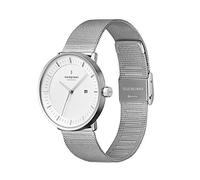 Nordgreen Scandinavian Design Watch - Analog Quartz, Silver/Gold, Interchangeable Leather/Mesh Straps, Stylish Wristwatch, Unisex, Water Resistant, Fashionable Timepiece, Modern, Model Philosopher