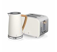Nordic 2 Slice Toaster and Cordless Kettle Bundle in White