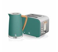 Nordic 2 Slice Toaster and Cordless Kettle in Set in Green