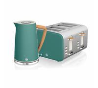 1.7L Kettle & 4 Slice Toaster Twin Pack Swan Green One Size