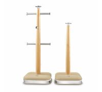 Nordic 6-Mug Tree & Kitchen Roll Holder Set oatmeal