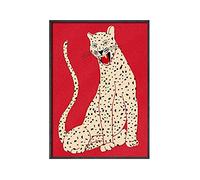 Nordic Abstract Animal Poster Red Pink Green Tiger Doesnt Lose Sleep Canvas Painting Wall Art Prints Picture Bed Room Home Decor (Color : E, Size : 50x70CM No Frame)