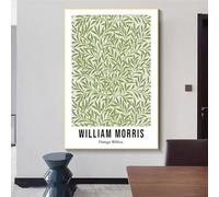 Nordic Abstract William Morris Flower Leaf Bird Minimalist Wall Art Print Canvas Painting Posters Living Room Home Decor(70x100cm/Frameless)