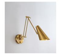 Nordic Adjustable LED Wall Sconce - Telescopic Folding Bedside Lamp for Living Room, Study, Office - 70cm/27.5inch Gold Reading Light