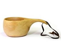 Nordic_art_store Handmade Kuksa Ancient Lapland Finland Wooden Drinking Cup No 015 for Hiking, Camping, Kitchen, Outdoors or a Gift