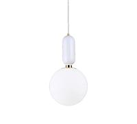 Nordic Bar Office Led Glass Light Modern Minimalist Bedroom Bedside Single Head Exclamation Mark Chandelier Study Dining Room Bar Kitchen Island Drop Light/D/D25 Cm/9.8 Inches