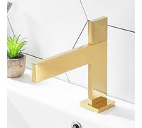 nordic bathroom full copper basin waterfall faucet hot and cold washbasin sink sink under the sink toilet pole, golden