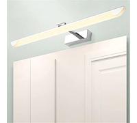 Nordic Bathroom Mirror Light Waterproof 3000K Bathroom Light 180O Rotate Wall Lamp Make-Up Light Stainless Steel Mirror Cabinet Lamp/63Cm14W