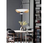 Nordic Brass Glass Chaner Simple Dining Room Bar Bedroom Bedside Hanging Light Japanese Style Retro Porch Aisle Balcony Pendant Lamp Made in China