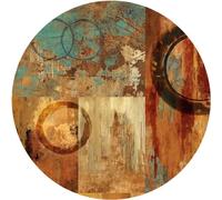 Nordic Brown Round Area Rugs for Living Room Bedroom 100cm 120cm 140cm 160cm 180cm 200cm 240cm 260cm 300cm Home Decor Non-slip Floor Mats Sofa Large,Onecolor,Diameter 160cm/5.2ft