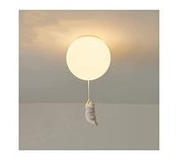 Nordic Cartoon Bear LED Ceiling Light - Cute Balloon Chandelier for Kids' Room, Kindergarten & Living Room Decor - Adorable Polar Bear Pendant Lamp with Decorative Bubble Design