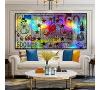Nordic Cartoon Poster Printed on Canvas Painting Wall Art for Dining Room, Donald Duck Big Boss Money Picture Home Decor 60x120cm（no frame）