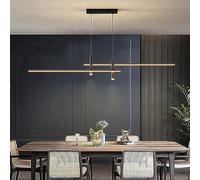 Nordic Ceiling Hanging Lamps Dimmable LED Pendant Lighting for Kitchen Island, Linear Home Decorative Lamp with Spotlights, Adjustable Hanging Chandelier Dining Table Suspension Lightin