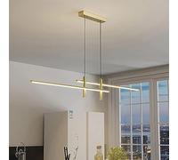 Nordic Ceiling Hanging Lamps Dimmable LED Pendant Lighting for Kitchen Island, Linear Home Decorative Lamp with Spotlights, Adjustable Hanging Chandelier Dining Table Suspension Lightin