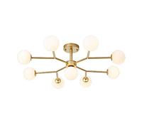 Nordic Ceiling Light Fixture 8 Lights Sputnik Chandelier Chandelier with Globe Glass Shade for Kitchen Dining Room Living Room Bar,7 Lights