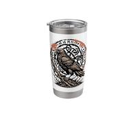 Nordic Celtic Raven Symbol Stainless Steel Insulated Tumbler