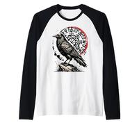 Nordic Celtic Raven Symbol Viking Raglan Baseball Tee
