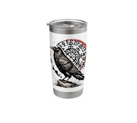 Nordic Celtic Raven Symbol Viking Stainless Steel Insulated Tumbler