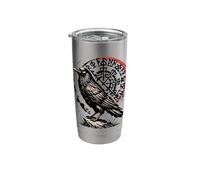 Nordic Celtic Raven Symbol Viking Stainless Steel Insulated Tumbler
