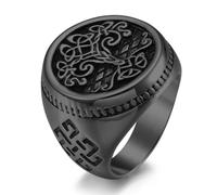Nordic Celtic Stainless Steel Ring, Retro Celtic Titanium Steel Ring