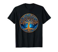 Nordic Celtic Yin Yang Spiritual Graphic Art Tree Of Life T-Shirt