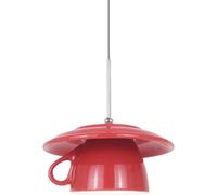 Nordic Ceramic Led Light, Adjustable Height Aron Coffee Cup Hanging, Contemporary Creative1 Ceiling Lamp for Kitchen Lsland Dining Room Bedroom Hallway Bar/Café