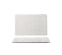 Nordic ceramic pure white cake square plate household dessert baking-square bread plate-small