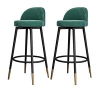 Nordic Chairs Set of Counter Height Stools Kitchen Pub Barstool Suitable for Home Bar Max Capacity 440 Lbs (Green,75cm)