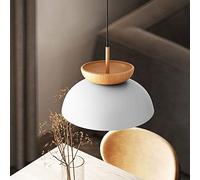 Nordic Chandelier Japanese Style Log Restaurant Lamp Single Head Bedside Bedroom Bar Homestay Small Pendant Lamp Modern Minimalist Dining Lamp Black White Hanging Light