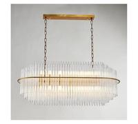 Nordic Chandelier Living Room Atmosphere Bedroom Restaurant Creative Personality Crystal Rod Postmodern Led Light(Warm Light,L80cm)