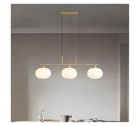 Nordic Chandeliers for Dining Room - Gold 3-Head Pendant Lights, RC Dimmable Ceiling Fixture, Modern Indoor Hanging Lamps, Stylish Home Decor Lighting