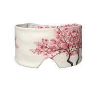 Nordic Cherry Print Sleep Eye and Ear Muffs Mask - Soft & Breathable, Ideal for Travel, Meditation, and Nighttime Use