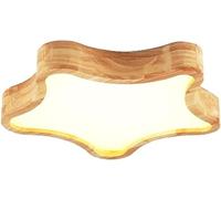 Nordic Children's Room Ceiling Light, Solid Wood LED Pentagram Design, Creative Study Room Ceiling Light Fixtures for Living Room, Bedroom, Restaurant, Hallways, Balcony, Stairwell
