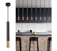 Nordic Classical Mid Century Mini Pendant Light Black Gold Bar Ceiling Hanging Lamp 5W COB LED Long Tube Lighting Fixture Kitchen Industrial Vintage Chandelier For Bedroom Dining Room Re Made