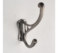 Nordic Coat Hook Ancient Silver Double Hook Bathroom Room Creative Wall Metal zinc Alloy Hook Cloakroom(1)