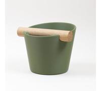 Nordic Coffee Knock Box with Hardwood Dowel Knock bar, Coffee Knock Box, Knock Box, Unique Gift for Coffee Lovers, Strong, Durable, Impact-Resistant, Olive Green (Oak, Small)