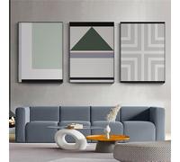 Nordic Colorful Geometric Space Posters Prints Art Canvas Painting Wall Art Picture for Living Office Kitchen Room Decor Artwork-50 * 70cm-3PCS (No Frame)