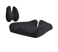 Nordic Comforts Seat & Lumbar Cushion, Nordic Comforts Orthopedic Seat Cushion, Works on Any Chair for Office & Travel-Hip & Sciatic Comforts,Relieves Tailbone & Lower Back Pain(Black,Set)